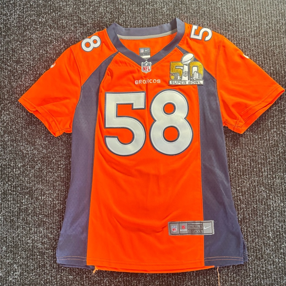 Denver Broncos Von Miller #58 Nike Women’s Jersey Super Bowl 50 Large